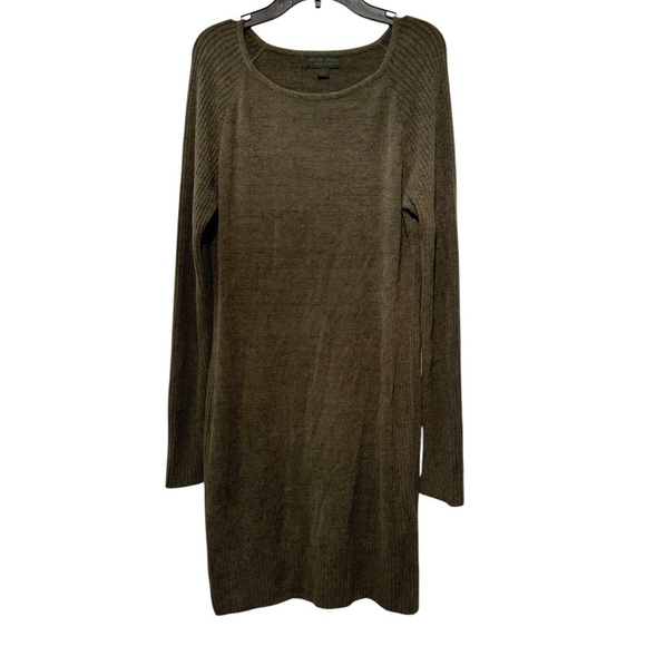 Barefoot Dreams CozyChic Ultra Lite Long Sleeved Dress in Olive S - Picture 2 of 11